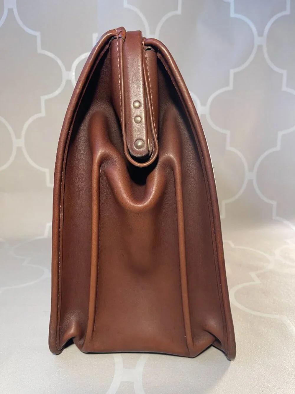 Vintage Coach 0469-301 Doctor Bag Briefcase British Tan Leather USA